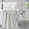 thumbnail image 3 of Ikfashoni 4 Pack Stripe Bath Towels,Microfiber Fleece Plush Towels, 3 of 5