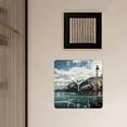 thumbnail image 3 of 10 Inch Wall Clock Battery Operated Silent Clock Decorative for Office, Kitchen, Outdoor, Living Room，Lighthouse Blue Sky Cute, 3 of 4