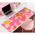 thumbnail image 4 of Pink Desk Mat Mouse Pad,Abstract Mouse Pad XL Cute Desk Pad Keyboard Mat,Desk Accessories for Women Office Decor, Extended Mousepad Non-Slip Rubber Base with Stitched Edges(31.5x11.8 in), 4 of 6