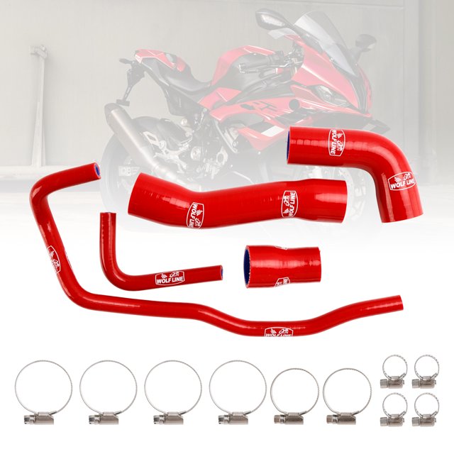 Silicone Radiator coolant Hose kit For BMW S1000RR 2019-2023 Red