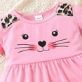thumbnail image 4 of Afdoent Baby Girl Clothes Baby Girls Summer 2 Piece Outfit Cat Print Pullover With Leopard Pants & Asymmetrical Skirt Fashion Kids Clothing Set Fashion Clothes Outfits 5-6 Years, 4 of 7