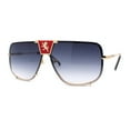 thumbnail image 1 of Lunettes de Soleil de Sport de Luxe Sans Monture Mobster Or Rouge Fumée, 1 of 4