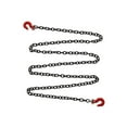 thumbnail image 3 of Authentic Look RC Chain for SCX10 1/10 RC Crawlers Metal, Black&Red, Includes Hooks & Screws, 3 of 8