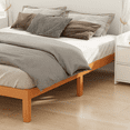thumbnail image 5 of MAYEERTY Queen Wood Bed Frame - Natural Pine, Support Slats, Mattress Foundation​, 5 of 9