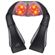 Snailax Neck Back Massager with Heat, Shiatsu Neck and Shoulder Massager Pillow Deep Tissue Kneading, Gifts