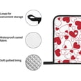 thumbnail image 5 of Valentine''s Oven Mitts and Pot Holders 4 Pcs Sets for Kitchen, Cooking Gloves Heat Resistant Oven Mitt Gloves Non Slip Potholders BBQ Gloves for Grilling, Baking, BBQ, 5 of 6
