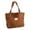 Brown, variant on Jierger Letter Patch Decor Corduroy Shopper Bag Women Shoulder Bags Ladies Handbag Student Bag Casual Canvas Shoulder Bag for College Work Daily