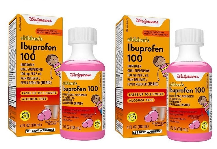 Children'S Ibuprofen Ages 211 Pain Reliever/Fever Reducer 2x4 Fl Oz Equivalent to 2x4 Fl Oz