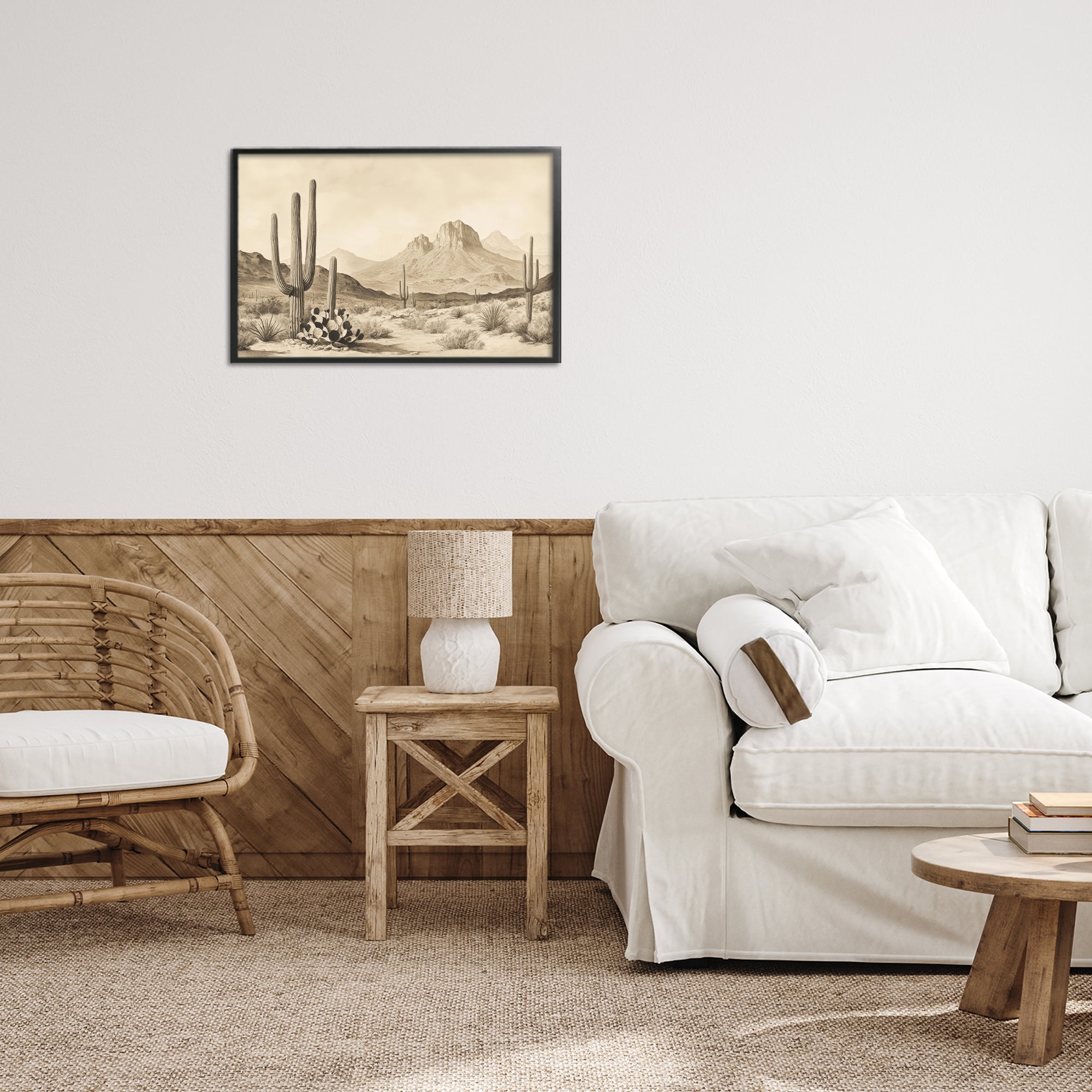 Stupell Industries Arizona Desert Vista Black Framed Giclee Art, design by Petal Prints Design