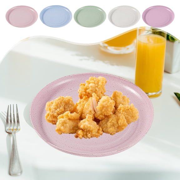 Uutvmp Colorful Raised-Edge Tableware Set for Kids & Adults, Dinnerware for Camping, Picnic - Reusable, Sustainable, Dishwasher-Safe Dishes