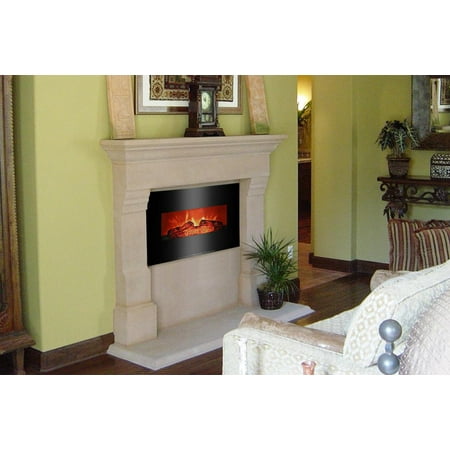 Wall Electric Fireplace Heaters Ktaxon Room Wall Mounted 26inch Fireplace 1500W Electric Fireplace Heater for Home-Black ()