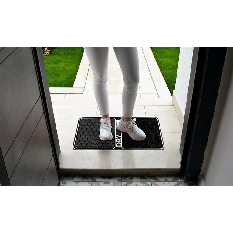 LOSTRONAUT Door Mat 2 in 1 Wet Dry Shoe Cleaning Floor Mat 
