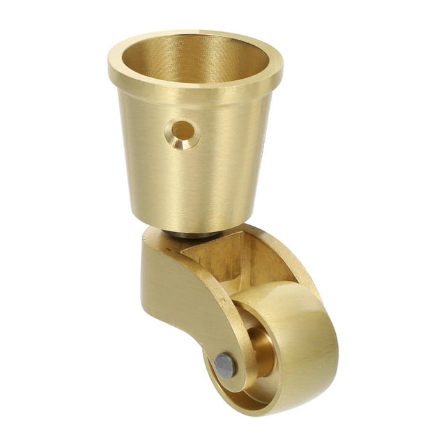 Miangastore Roue Pivotante Universelle en Laiton à 360 Degrés Roulettes Robustes pour Meubles Tasse 2 Pcs