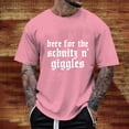 thumbnail image 5 of Razzly Men T Shirts Funny Print Graphic Tee Comfortable Short Sleeve Casual Summer Top for Daily Wear Outdoor Activities(Pink,XL), 5 of 6