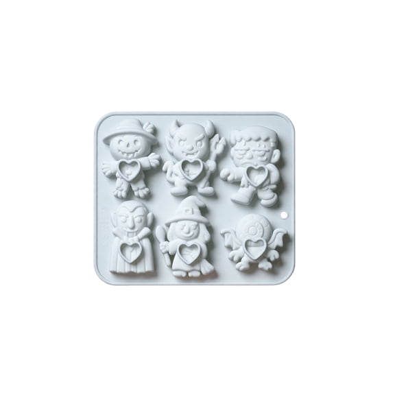 Halloween Shape Chocolate Baking Cake Mold, Silicone Non-Stick Pan for Muffin Cupcake & Jelly, Spooky Skull Pumpkin Ghost Design for Party Dessert