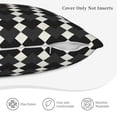 thumbnail image 6 of LNWH Black Abstraction Seamless Throw Pillow Covers, Square Soft Linen Decorative Pillow Cases, 20"x20", 6 of 8