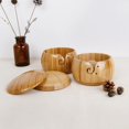 thumbnail image 2 of 2pcs Bowl Yarn for Crocheting Crochet Hook Wooden Yarn Holder Crotchet Crochet Kit Organizer Yarn Storage Wool Yarn Crochet Browl Yarn Ball Storage Self Made Bamboo Suite, 2 of 5