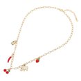 SECET BOX_14K Gold Dipped Cherry Elephant Chili Strawberry Lock Charm ...