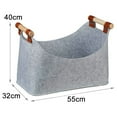 thumbnail image 2 of GLFILL Panier à Bois Pliable 96L avec Poignée Parfait pour le Rangement 55*40*32cm Gris, 2 of 5
