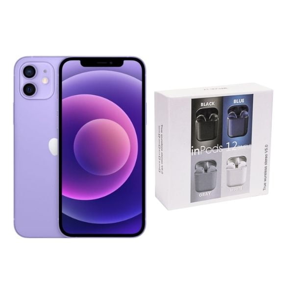 iPhone12 渋 mini 64G パープル adidasケースつき