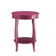thumbnail image 3 of Gzxs 18" Round Side Table, 2-Tier End Table, Small Circle Nightstand with Curved Legs, for Living Room, Bedroom, Purple, 3 of 6