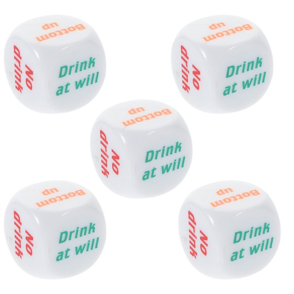 5pcs Drinking Game Dice Drinking Or Not Drinking Decider Dice Party Game Dice Plaything