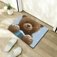 thumbnail image 5 of FCXZI Outdoor Door Mat Anti Slip Happy Bear Door Mat With Rubber Welcome Mat Backing Quick Drying Entrance Mat Outdoor Front Mat Patio Floor Mat 24x16in, 5 of 5
