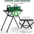 thumbnail image 4 of Table de Grill avec Hauteur Réglable jusqu'à 28” (71 cm), Table de Camping Pliante Robuste en Forme de X, Support Stable pour BBQ et Four de Table, Charge de 180 Lb, Légère pour la Cuisson Extérieure, 4 of 9