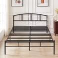 thumbnail image 6 of VECELO Full Size Bed Frame with Arched Headboard, Metal Platform Bed Frame with Underbed Storage Space, Heavy Duty Slats, No Box Spring Needed, Easy Assembly, Black, 6 of 12