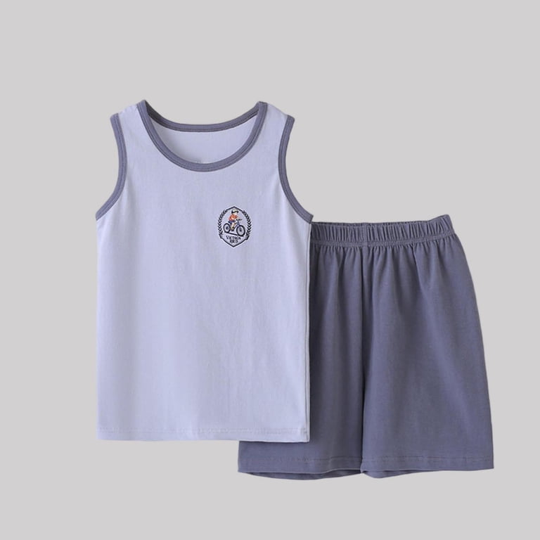 CYRBOKO Boys Summer Outfit Sets, Cotton Athletic Casual 2 Pieces