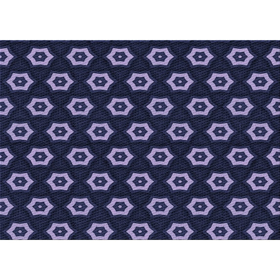 Ahgly Company Indoor Rectangle Patterned Night Blue Area Rugs, 4' x 6'