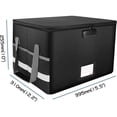 thumbnail image 3 of navor Fireproof Document Storage Box with Lock – Fireproof & Waterproof Collapsible File Organizer for Letter/Legal Files, Home & Office Safe Box (Black), 3 of 6