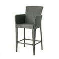 thumbnail image 4 of Noble House Anaya Outdoor 38" Wicker Barstool (Set of 2) Grey, 4 of 15