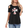 thumbnail image 2 of Camiseta estampada con estilo para mujer, blusa de manga corta, cuello redondo, camisetas informales OAVQHLG3B Store lin121212, 2 of 4