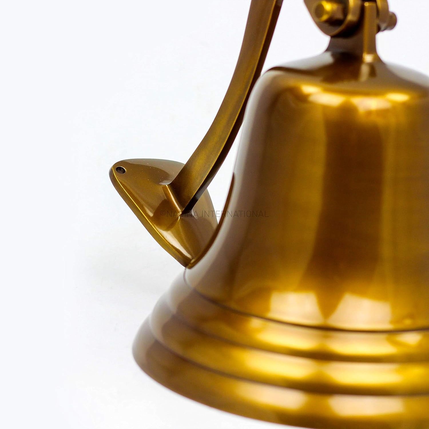 7 Inches Antique Brushed Brass Aluminum Cast Premium Nautical Boat Bell | Nursery décor Gifts