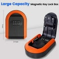 thumbnail image 5 of Magntic Key Lock Box with 4 Digit Combination Lock Hider Under Car, Magnetic Key Holder for Indoors, Outdoor Travel A, 5 of 7