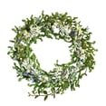 thumbnail image 2 of Berry Decor,15.7In Rainbow Berry Wreath Sun Proof Waterproof Maintenance-Free Versatile Style Luxuriant Green Visual Decor for Home Wall Stair Railing Mantel Dining Table Holiday Decoration, 2 of 7