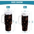 thumbnail image 2 of Emelivor Orange Halloween Spider Web 40 oz Tumbler with Lid and Straw Insulated Tumblers with Handle Thermal Stainless Travel Coffee Mug Cup Water Bottle for Hot or Ice Coffee Tea, 2 of 5