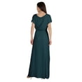 thumbnail image 5 of Inkmeso Wrap Style Jersey Maxi Dress Gathered Waist Summer Casual Classic Long Dress, 5 of 8
