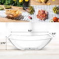 thumbnail image 4 of Posh Setting Square Plastic Serving Bowls, Large Clear Plastic Serving Bowls, 4 Pack Plastic Disposable Party Snack, Buffet, Chips, or Salad Bowl, Heavy Duty, 4 of 6