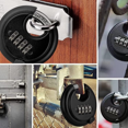 thumbnail image 5 of Outdoor Combination Lock，4 Digit Discus Combination Padlock,Heavy Duty Combo Lock for Garage, Outdoor Fence, Shed, Storage Unit, Trailer, 6 Pack, 5 of 6