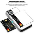thumbnail image 2 of iPhone 11 Pro Case with Card Holder,Heavy Duty Protective Dual Layer Shockproof Hidden Card Slot Slim Wallet Case for iPhone 11 Pro for Men&Women(White), 2 of 14
