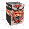 thumbnail image 5 of Floral Animal Foldable Car Garbage Can Trash Can for Car, with Lid, Leak-Proof and Hanging Storage Bag, 5 of 6