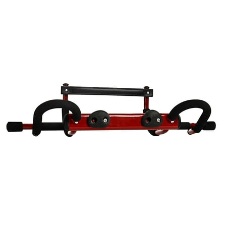 UPC: 0022643500853 | Stamina X Boulder Fit Door Gym Pull Up Bar Red and Black