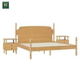 thumbnail image 6 of Walker Edison Vivienne Easy Assembly 3-Piece Solid Wood Bedroom Set with King Bed Frame and Two 2-Drawer Nightstands - Natural, 6 of 11