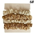 thumbnail image 2 of Chouchous Couleur Unie 4 Pcs Doux Satin Queue de Cheval Bandeaux, 2 of 10
