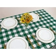 thumbnail image 6 of TETOU 3 Packs Green Gingham Tablecloth Green and Whit Checkered Tablecloths 54 x 108 Inches Disposable Plastic Gingham Tablecovers Waterproof Rectangle Picnic Table Covers for Birthday Party Supplies, 6 of 8