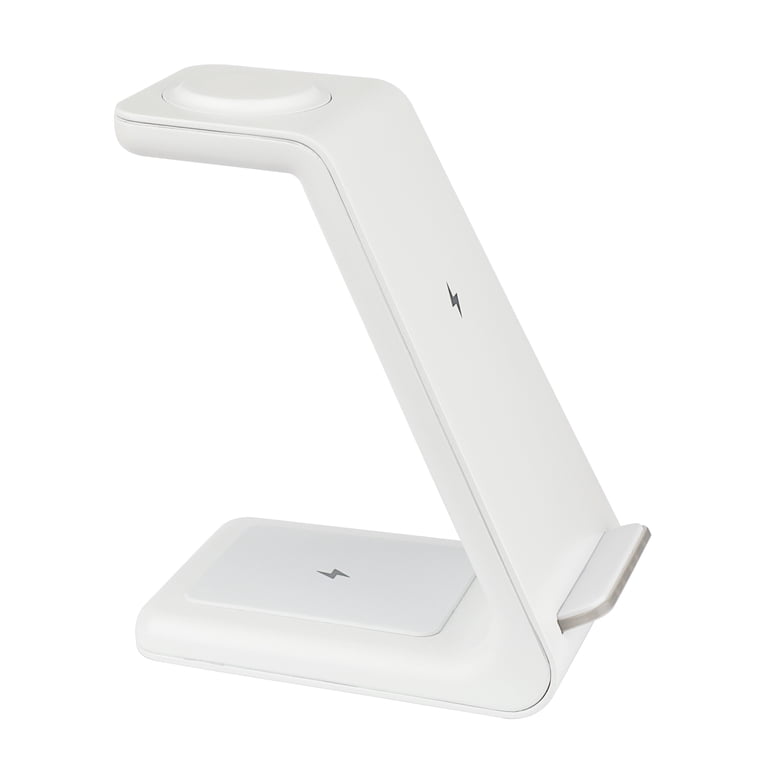 Three-in-One Wireless Charging Station White photo 1