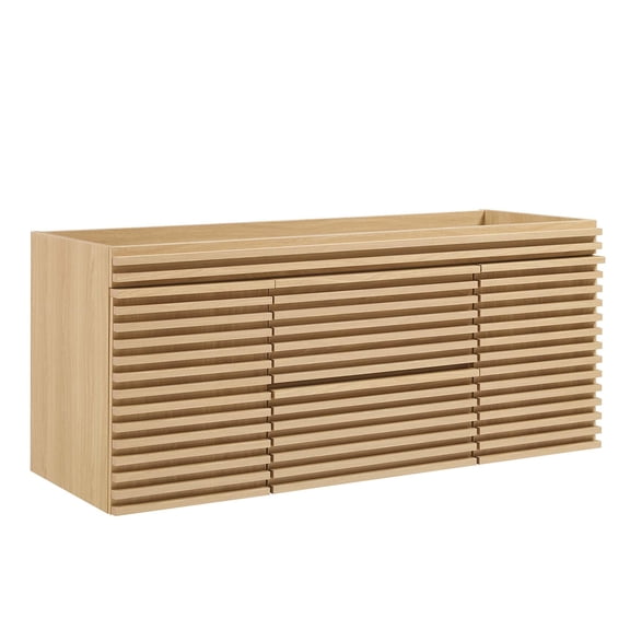 Modway Render 48" MDF and Particleboard Bathroom Vanity Cabinet - Oak