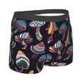 thumbnail image 3 of Kll Colorful Mushrooms In Doodle Style Men'S Cotton Boxer Briefs Underwear-Small, 3 of 9
